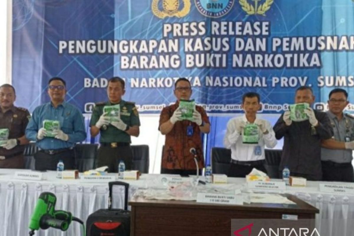 BNN Sumsel gelar pemusnahan 8,5 kg sabu milik jaringan antar kabupaten