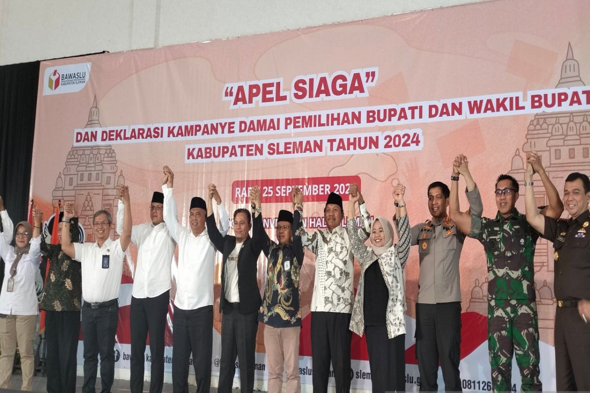 Bawaslu Sleman deklarasikan kampanye damai sukseskan Pilkada 2024