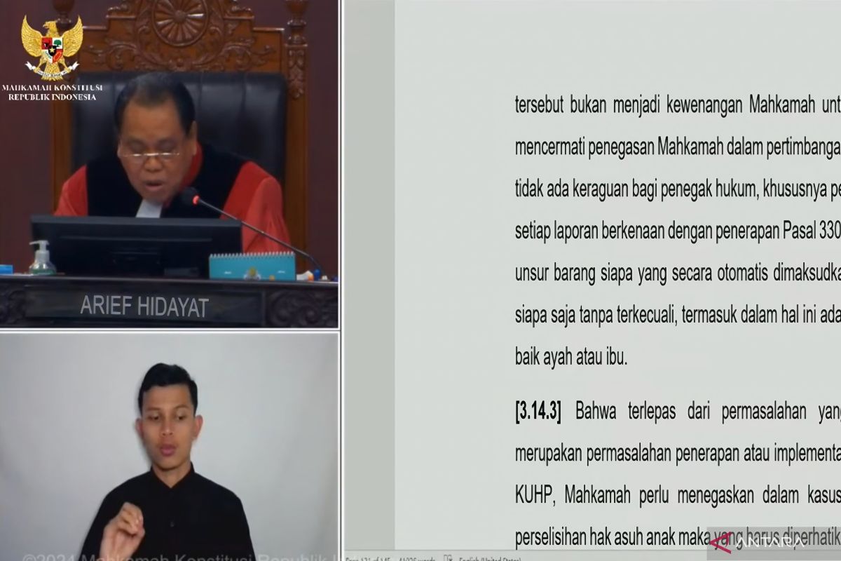 MK: Orang tua kandung yang ambil paksa anak bisa dipidana