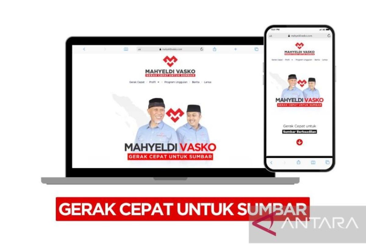 Website resmi Mahyeldi-Vasko resmi dirilis