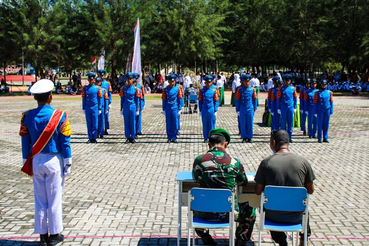 TNI gelar lomba baris berbaris tingkat pelajar di Natuna