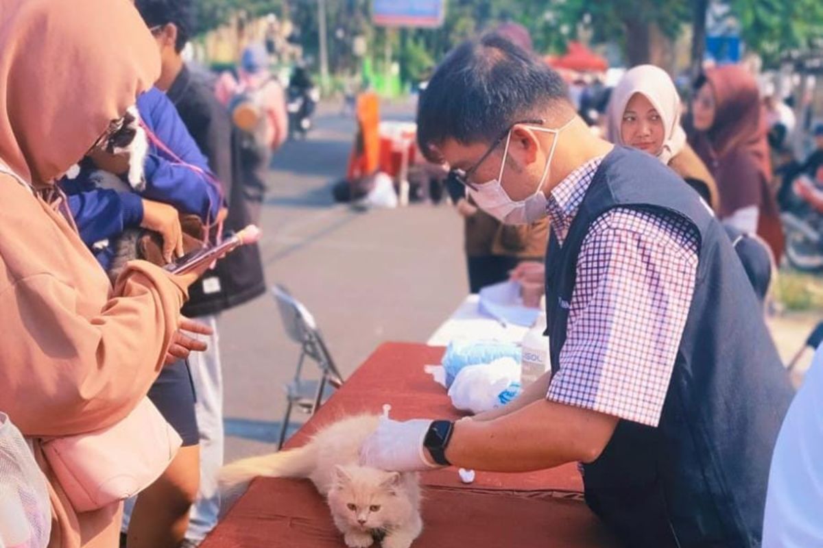 Bandarlampung vaksinasi 152 HPR saat World Rabies Day