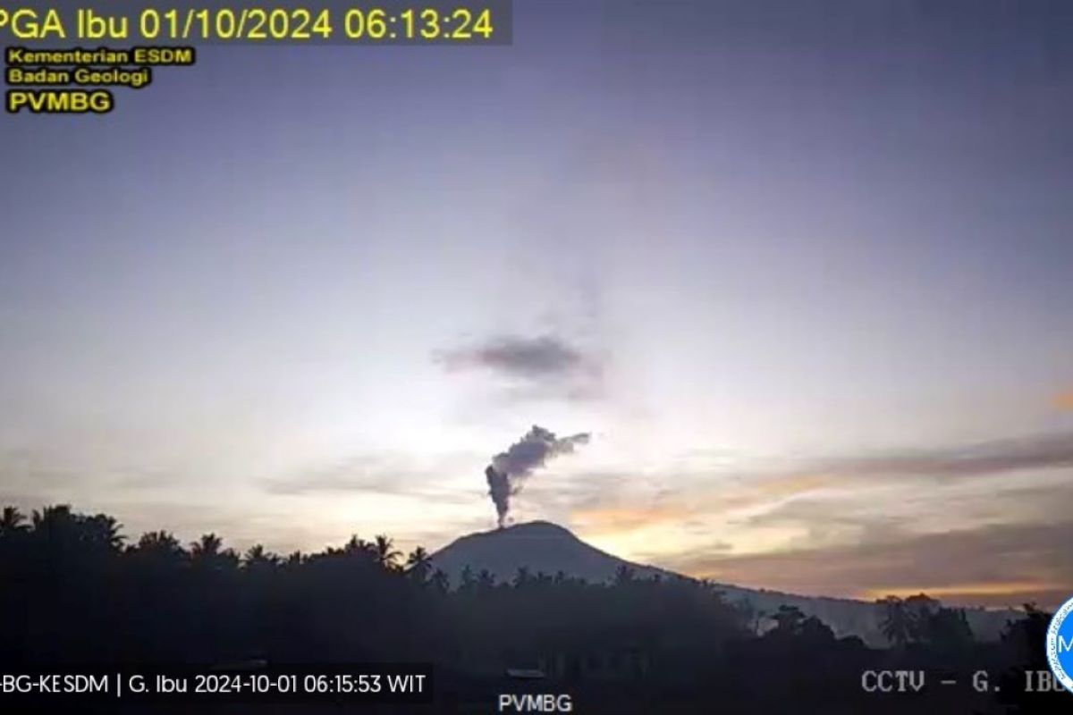 Erupsi Gunung Ibu di Maluku Utara terjadi belasan kali pada Selasa