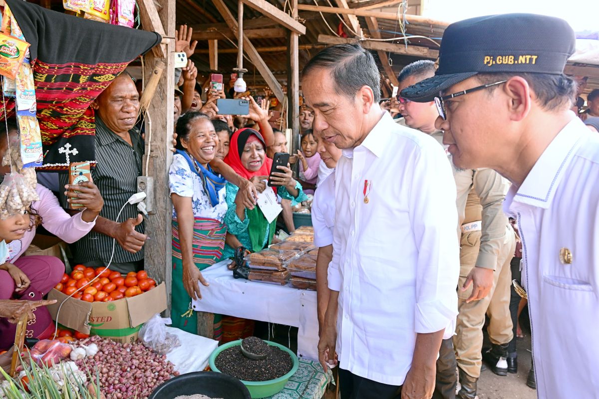 Presiden Jokowi kunjungi pasar di Alor memastikan harga sembako tetap terjangkau