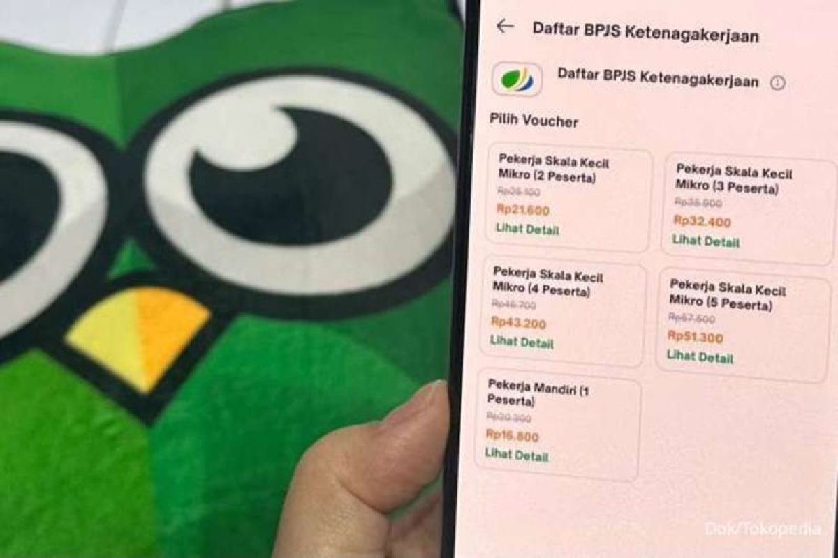 Pekerja kini bisa daftar BPJS Ketenagakerjaan lewat Tokopedia