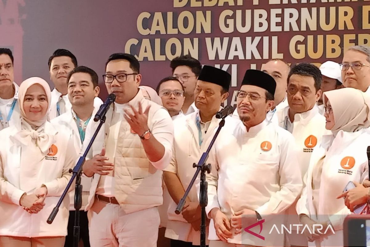 Cagub Ridwan Kamil nilai debat pertama berjalan damai