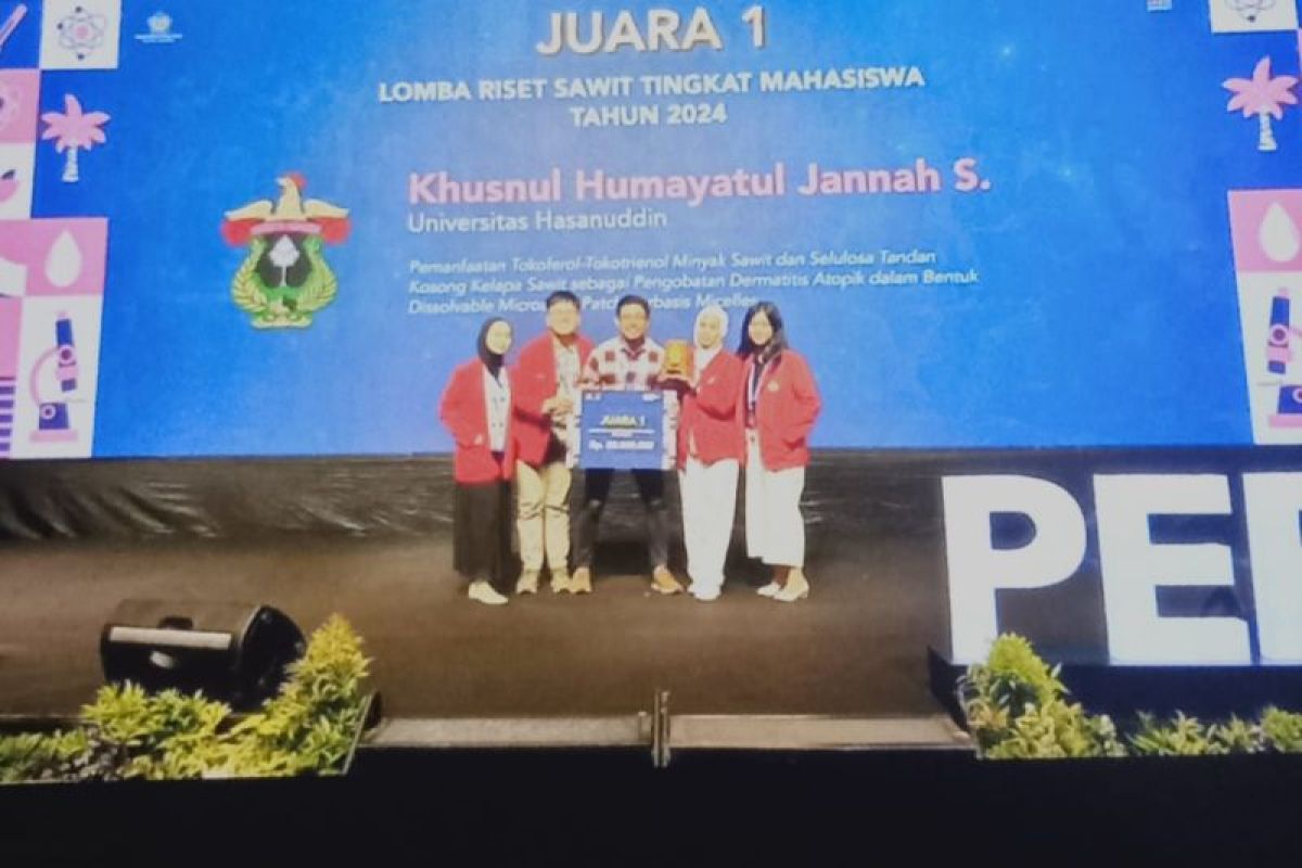 Mahasiswa Unhas juara 1 lomba riset sawit nasional