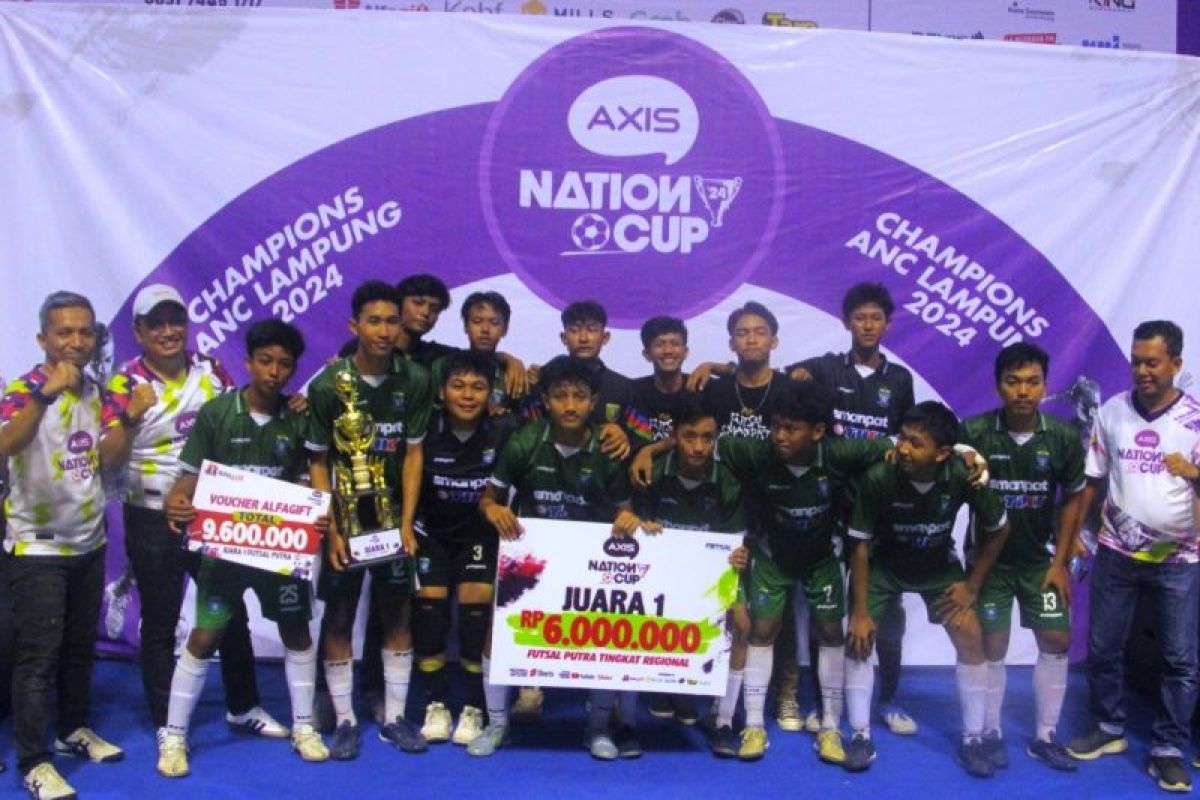 SMAN 4 Metro kembali raih juara 1 Turnamen Futsal Pelajar AXIS Nation Cup 2024 di Lampung