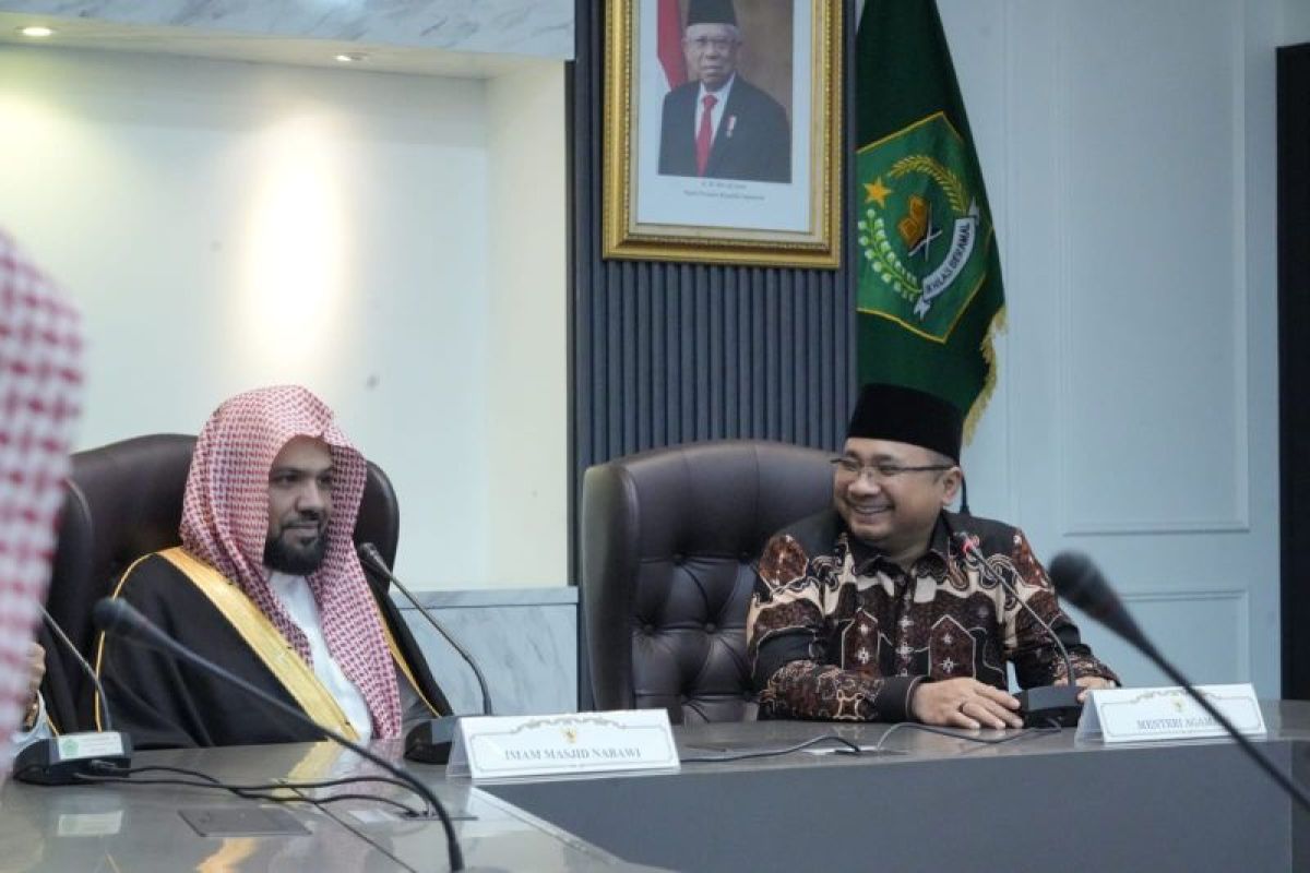 Menag sebut kedatangan Imam Besar Masjid Nabawi pererat hubungan dua negara