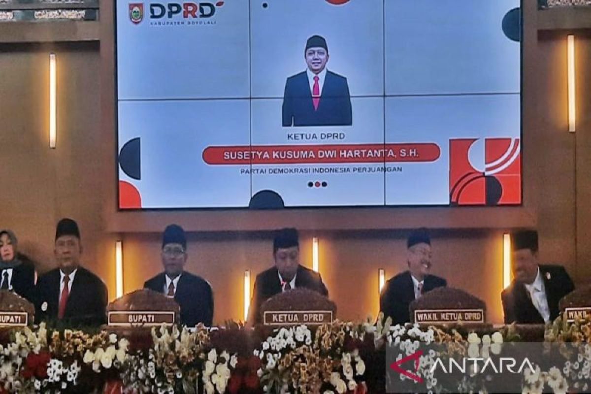 DPRD Boyolali resmi dipimpin Susetya Kusuma  Dwi Hartanta