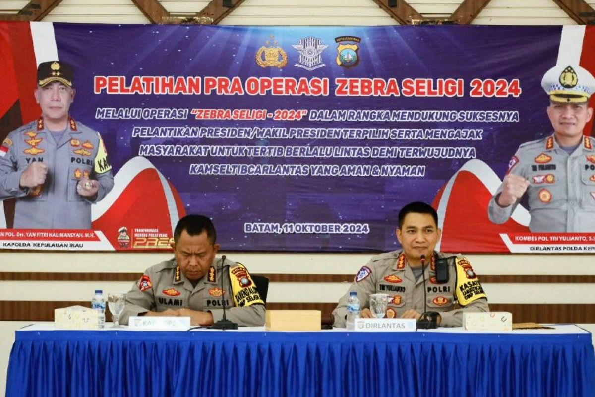 Polda Kepri siapkan Operasi Zebra Seligi 2024 sukseskan pelantikan presiden