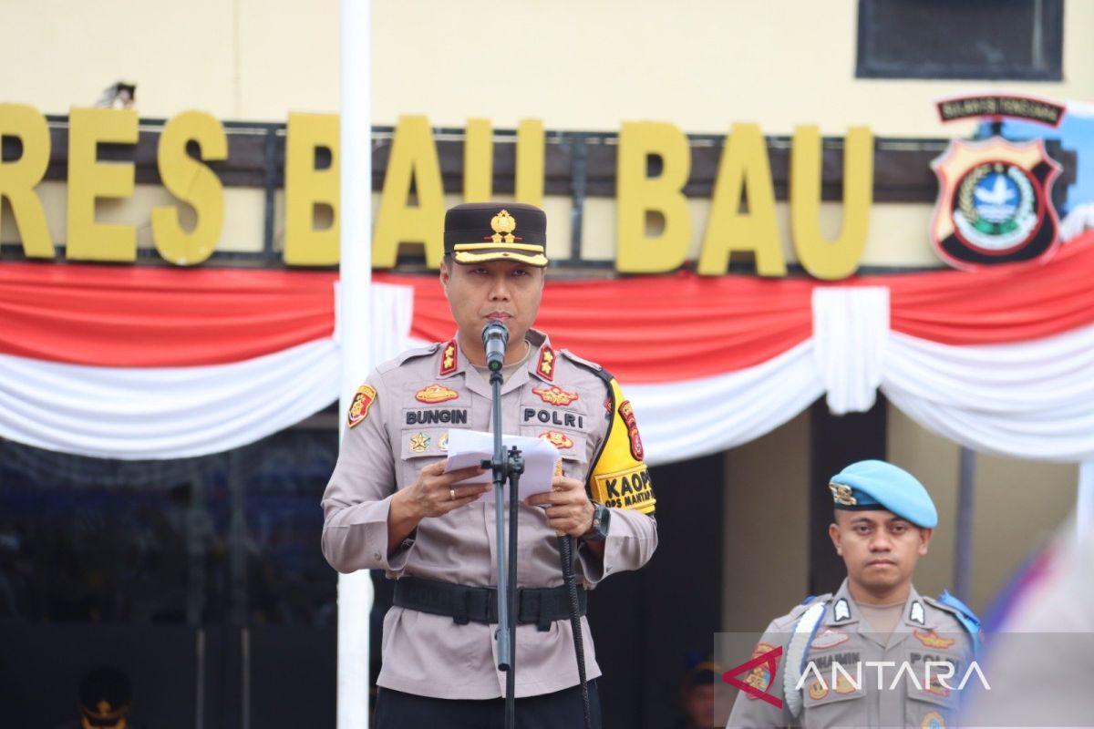 Polres Baubau apel gelar pasukan Operasi Zebra Anoa 2024