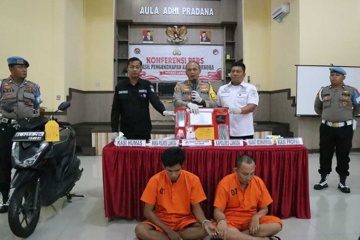 Polres Langsa gagalkan peredaran satu kilogram kokain, petani dan nelayan jadi tersangkanya