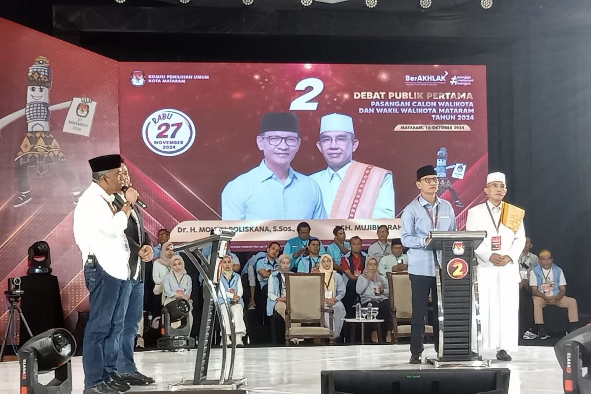 Malam ini, 100 ribu orang tonton debat pertama calon wali kota Mataram