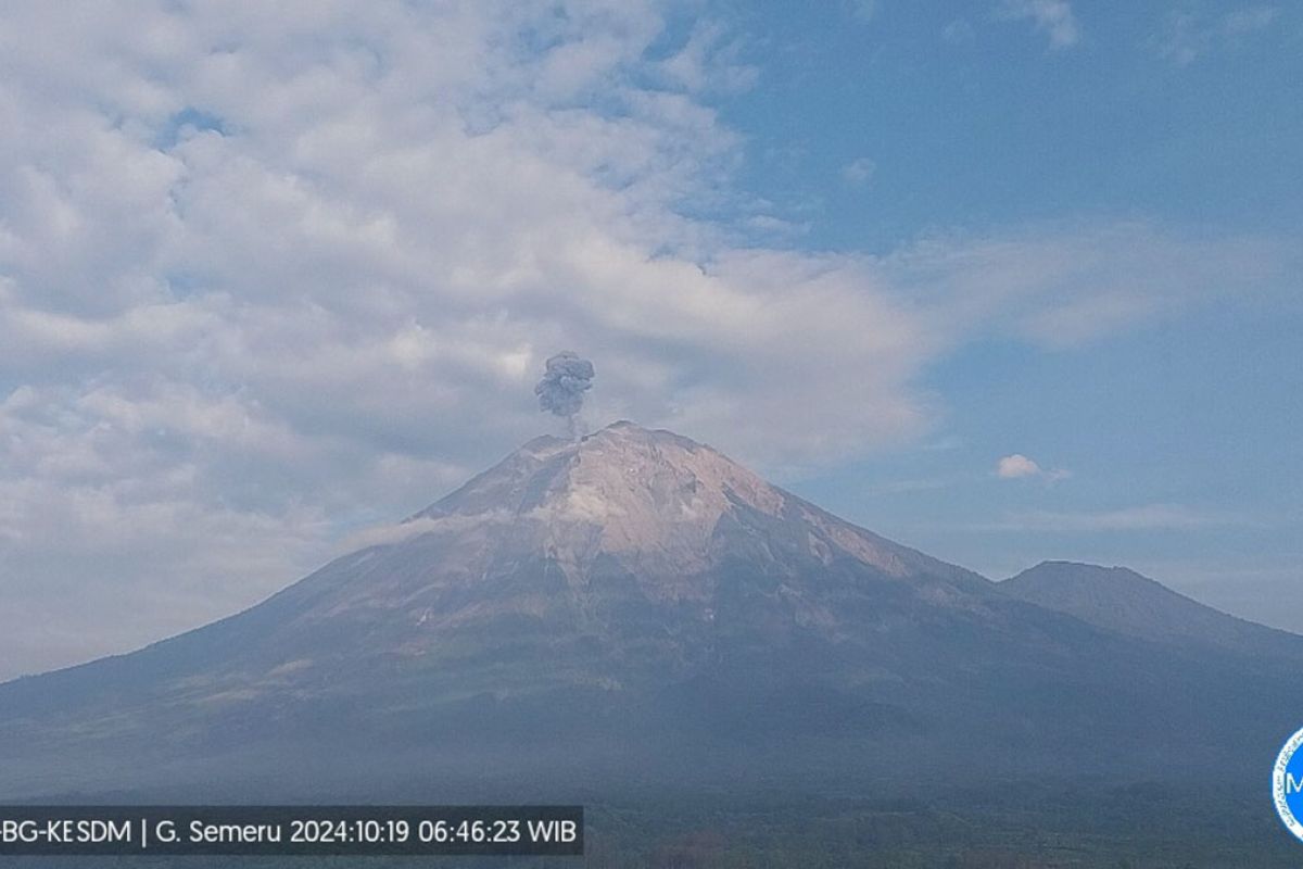 Gunung Semeru kembali erupsi dengan letusan setinggi 700 meter