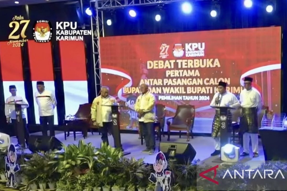 Tiga calon bupati Karimun bahas topik sedimentasi pasir dalam debat