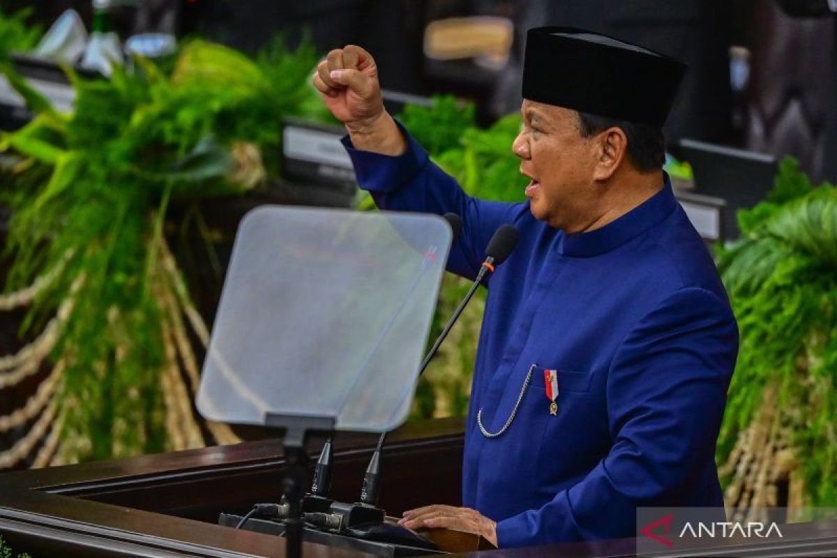 Sejumlah poin penting pidato perdana Presiden RI Prabowo