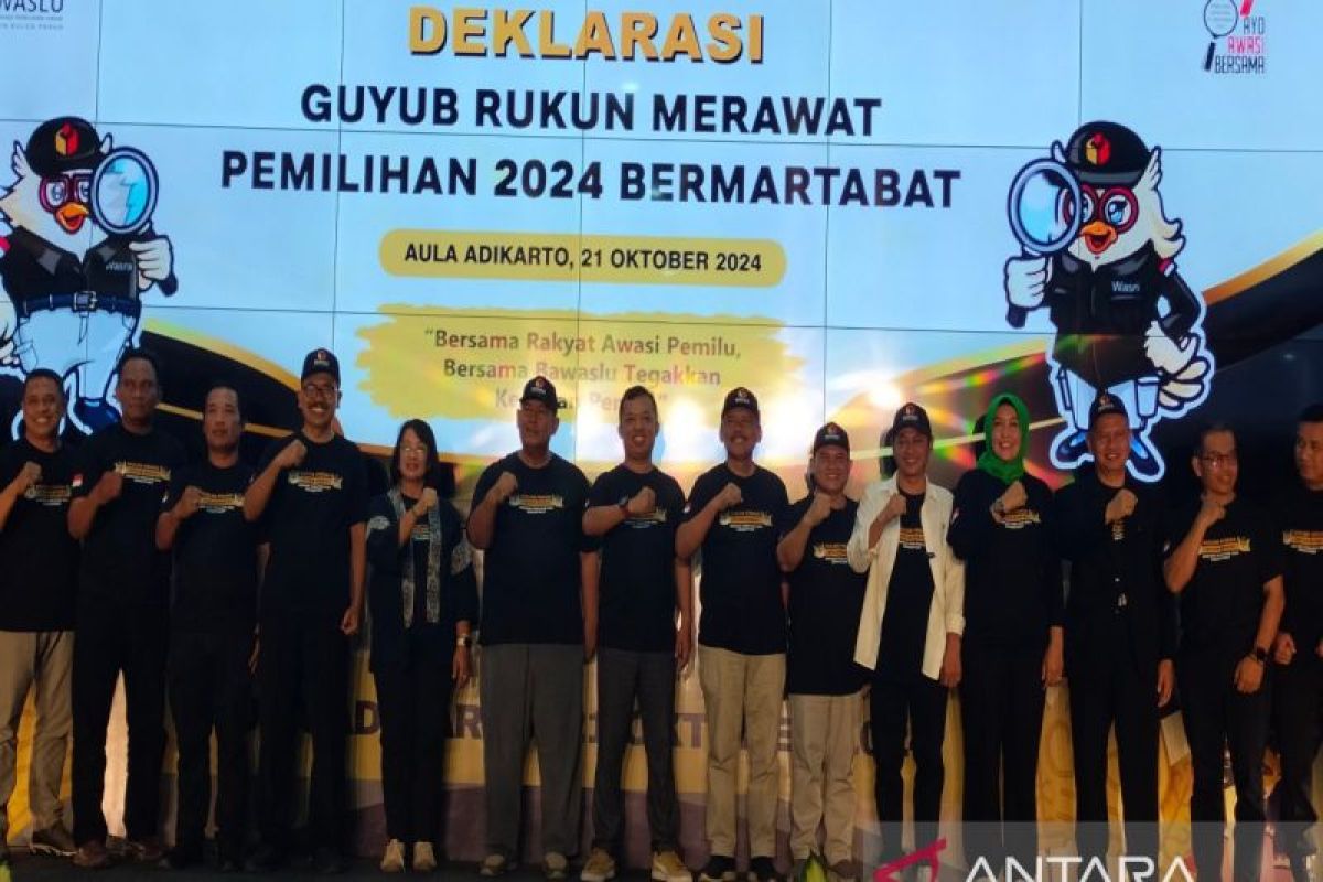 Bawaslu Kulon Progo deklarasi "Guyup Rukun Merawat Pemilihan 2024 Bermartabat"