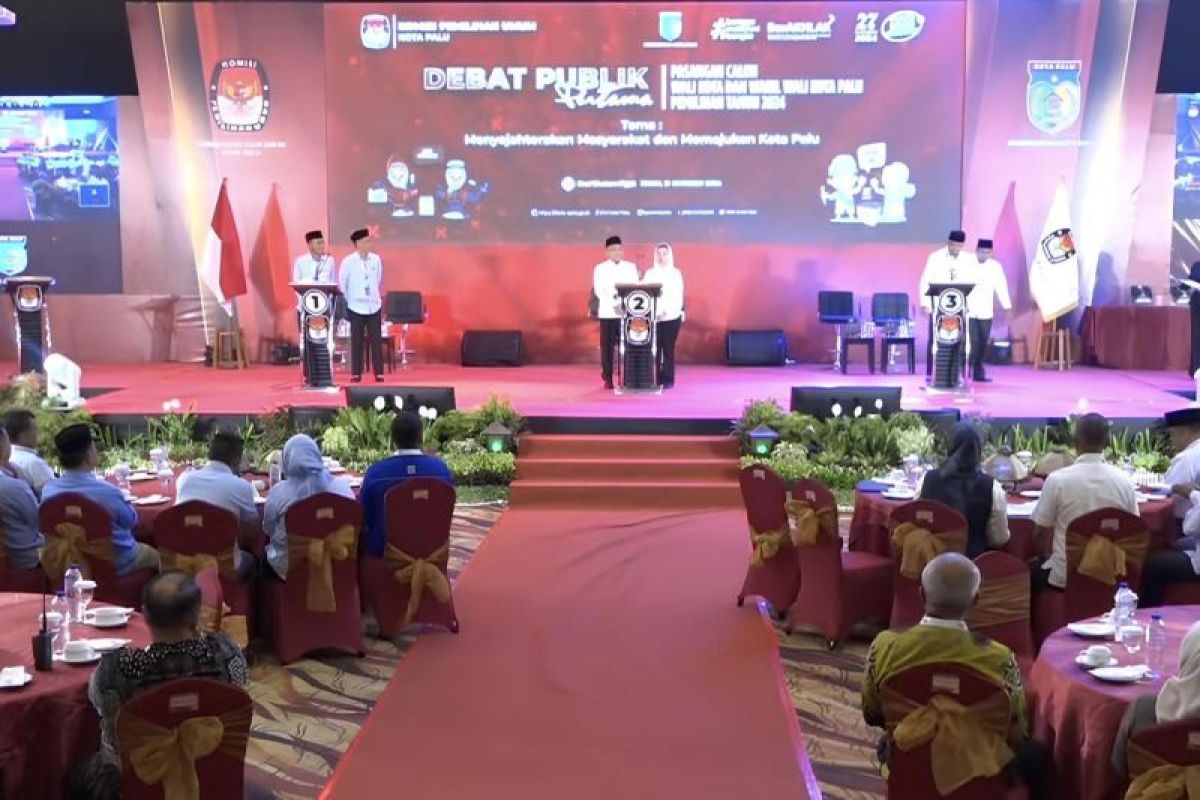 KPU Kota Palu gelar debat publik pertama paslon Pilkada 2024