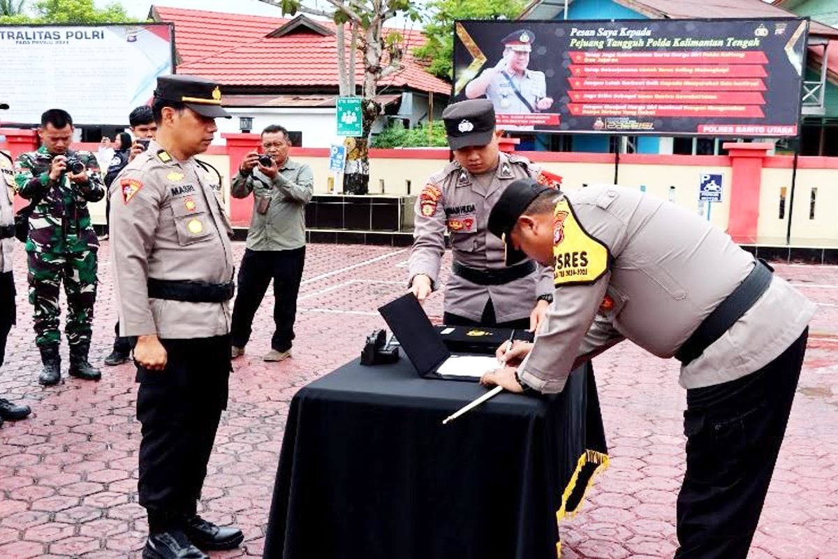 Polres Barito Utara teken fakta integritas netralitas Pilkada 2024