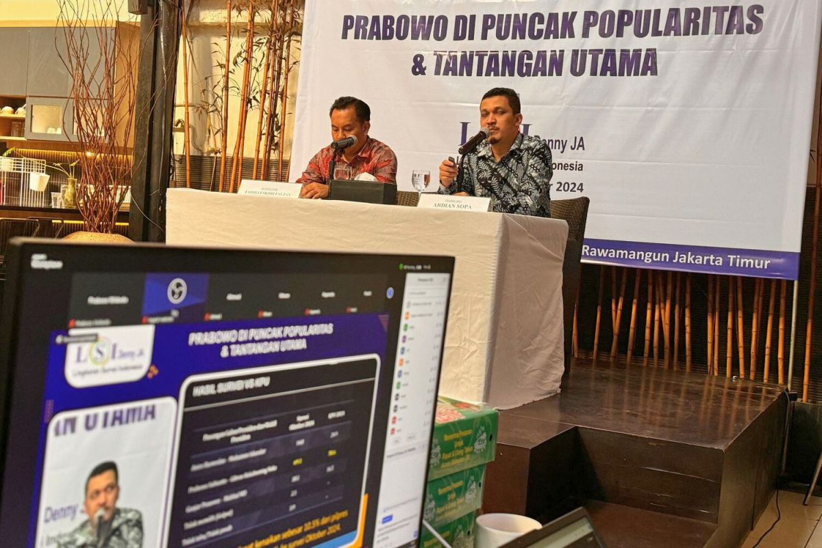 LSI: Prabowo berada di puncak tertinggi popularitas