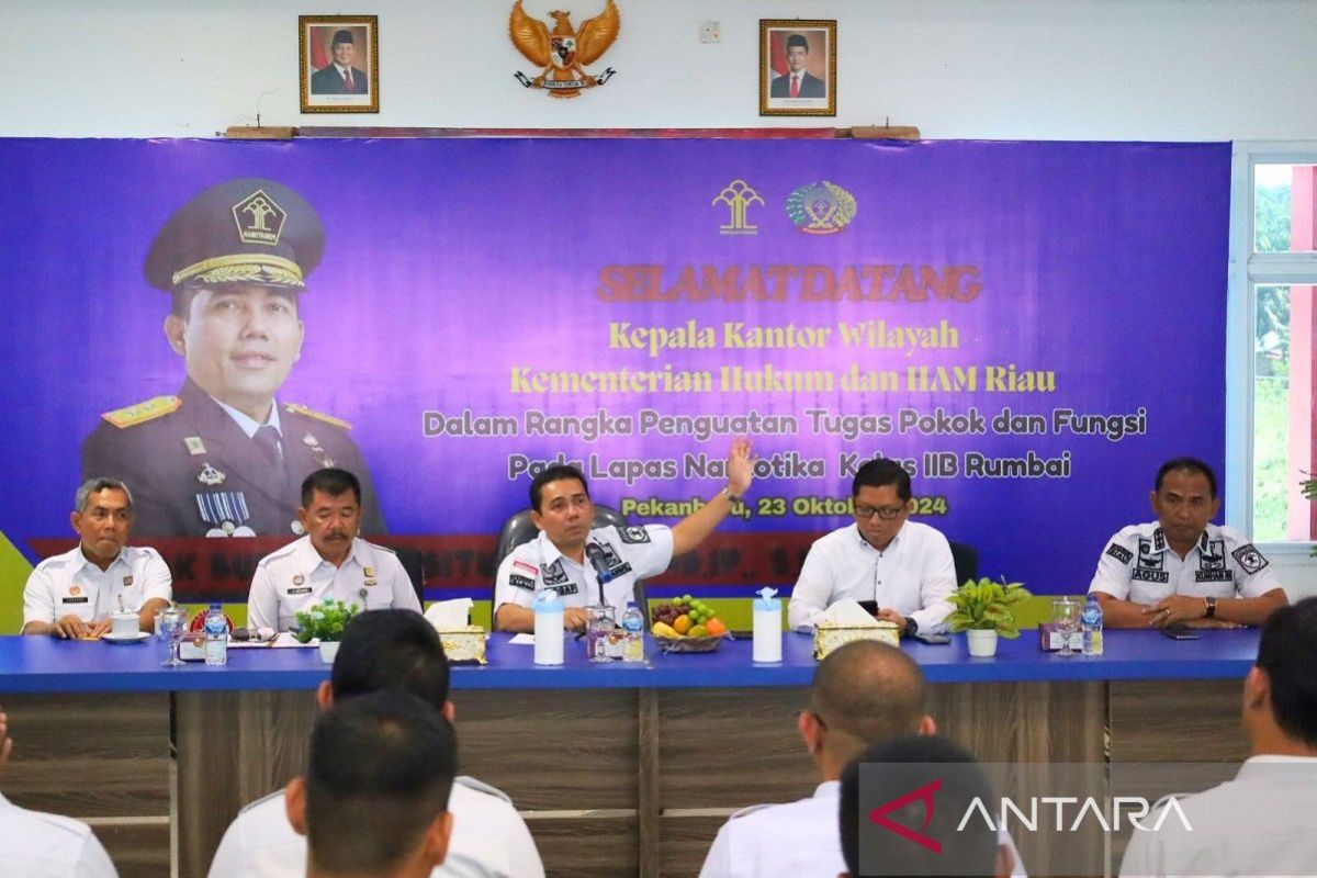 Kakanwil Kemenkumham Riau tekankan pesan Menteri Imigrasi dan Pemasyarakatan kepada jajaran