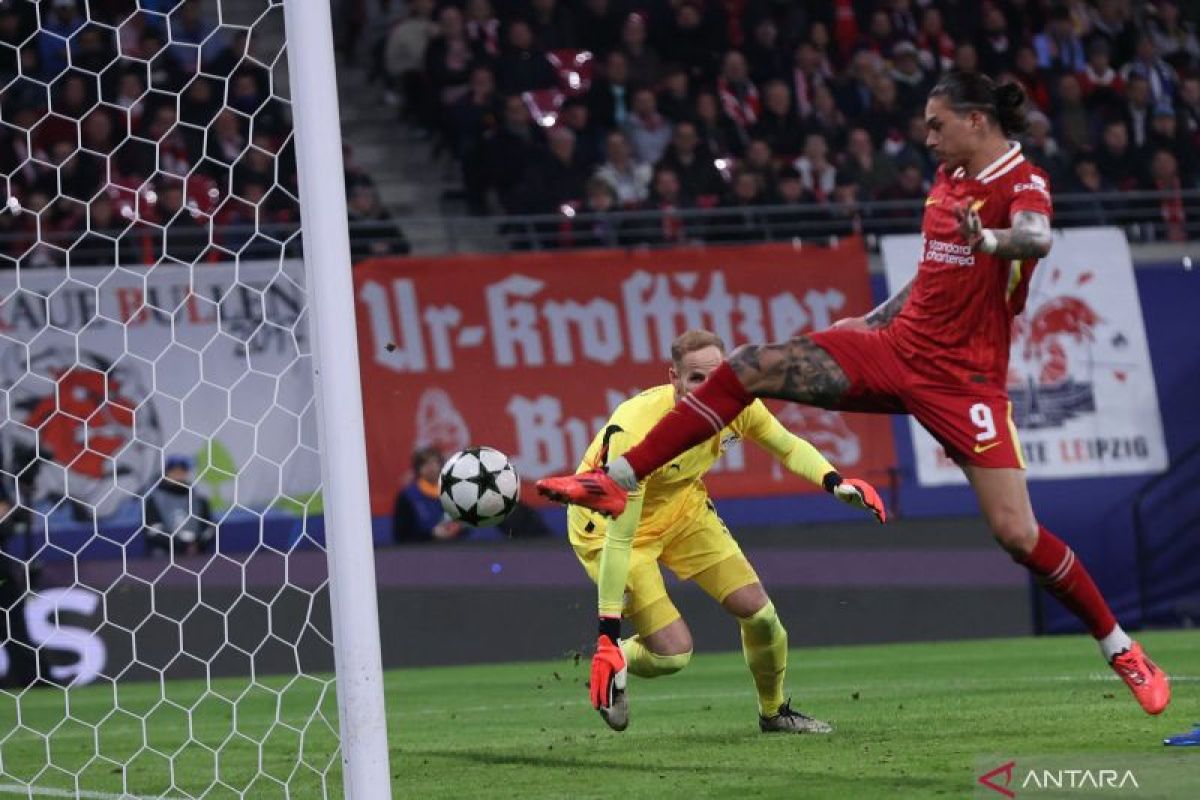 Liga Champions - Gol tunggal Nunez antar Liverpool menang 1-0 di markas Leipzig