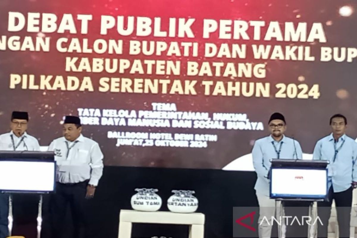 KPU Batang selenggarakan debat terbuka pasangan  calon bupati