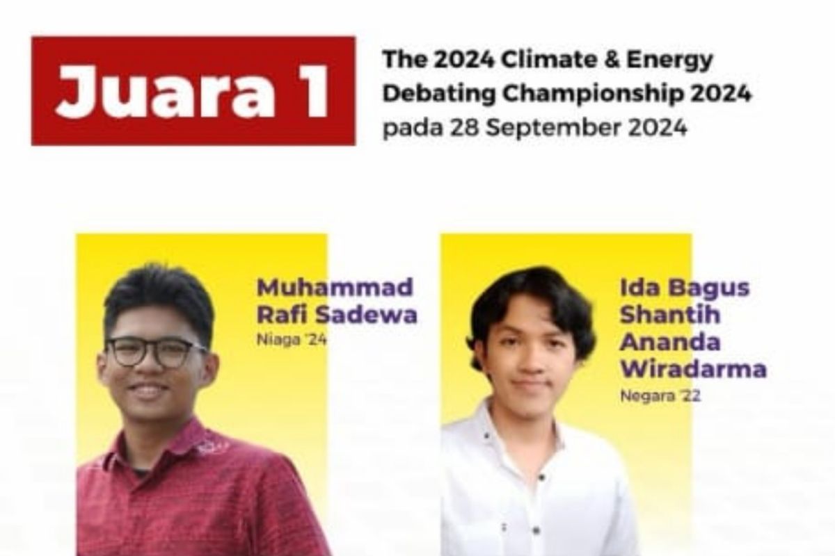 Mahasiswa UI juara debat internasional tentang iklim dan energi