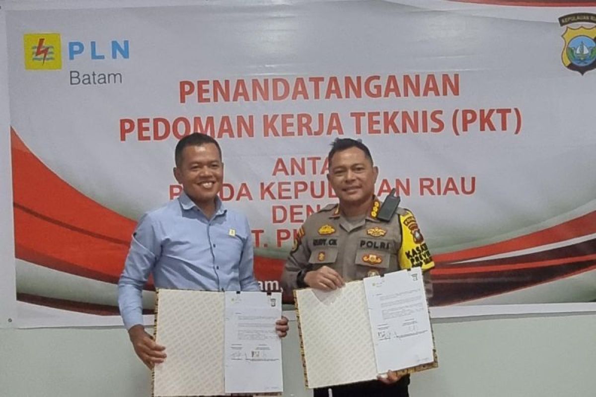 PLN Batam dan Polda Kepri tandatangani pedoman kerja teknis keamanan infrastruktur kelistrikan