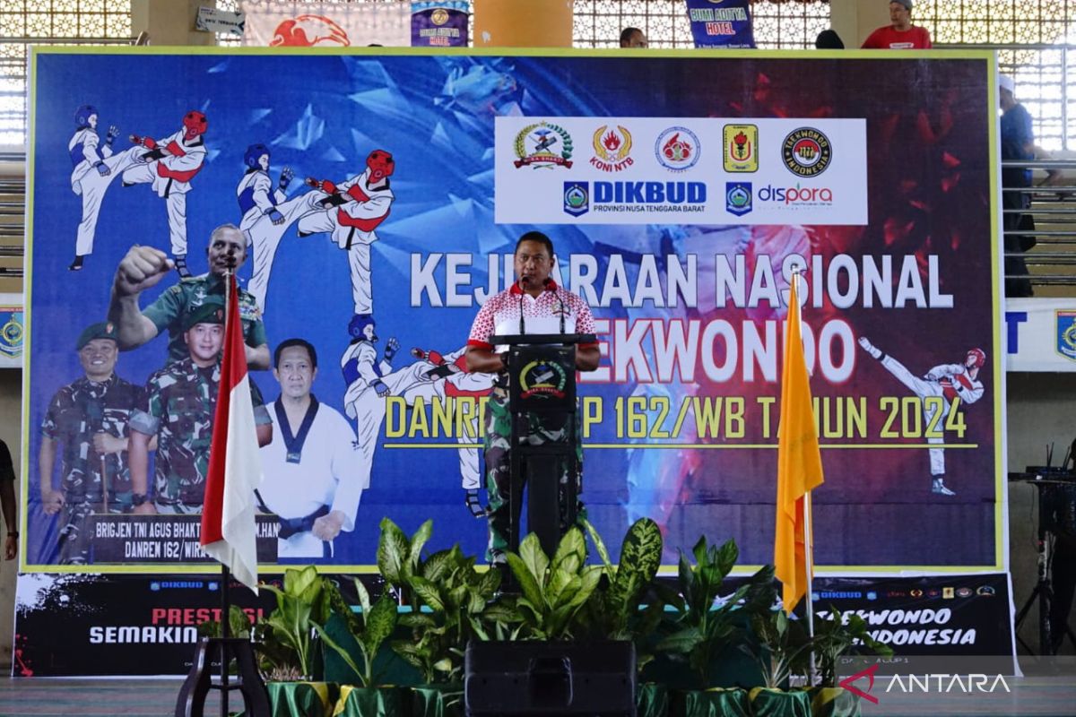 Danrem harap Kejurnas Taekwondo jadi ajang mengembangkan bakat atlet muda