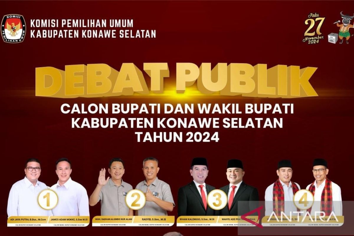 KPU Konsel: Acara debat juga diikuti dengan ajakan memilih