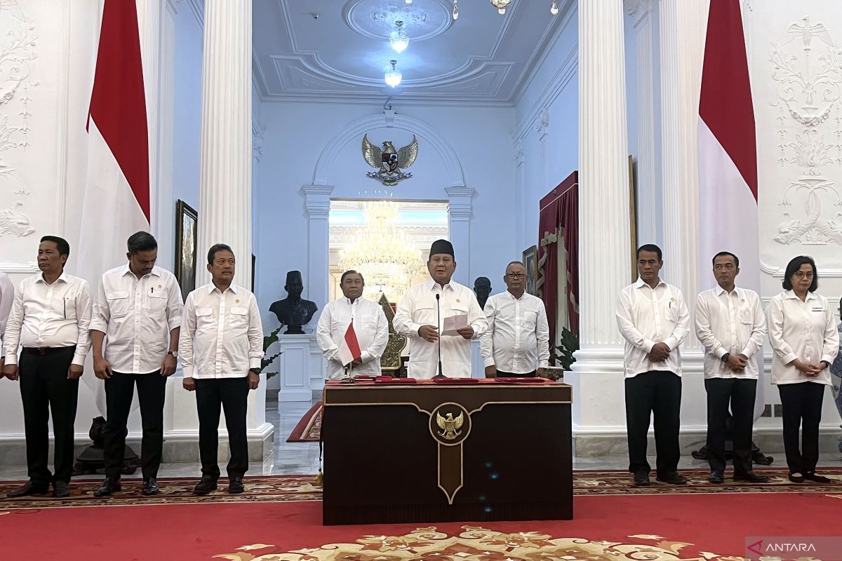 Presiden Prabowo resmi teken perpres tentang tujuh Kementerian Koordinator