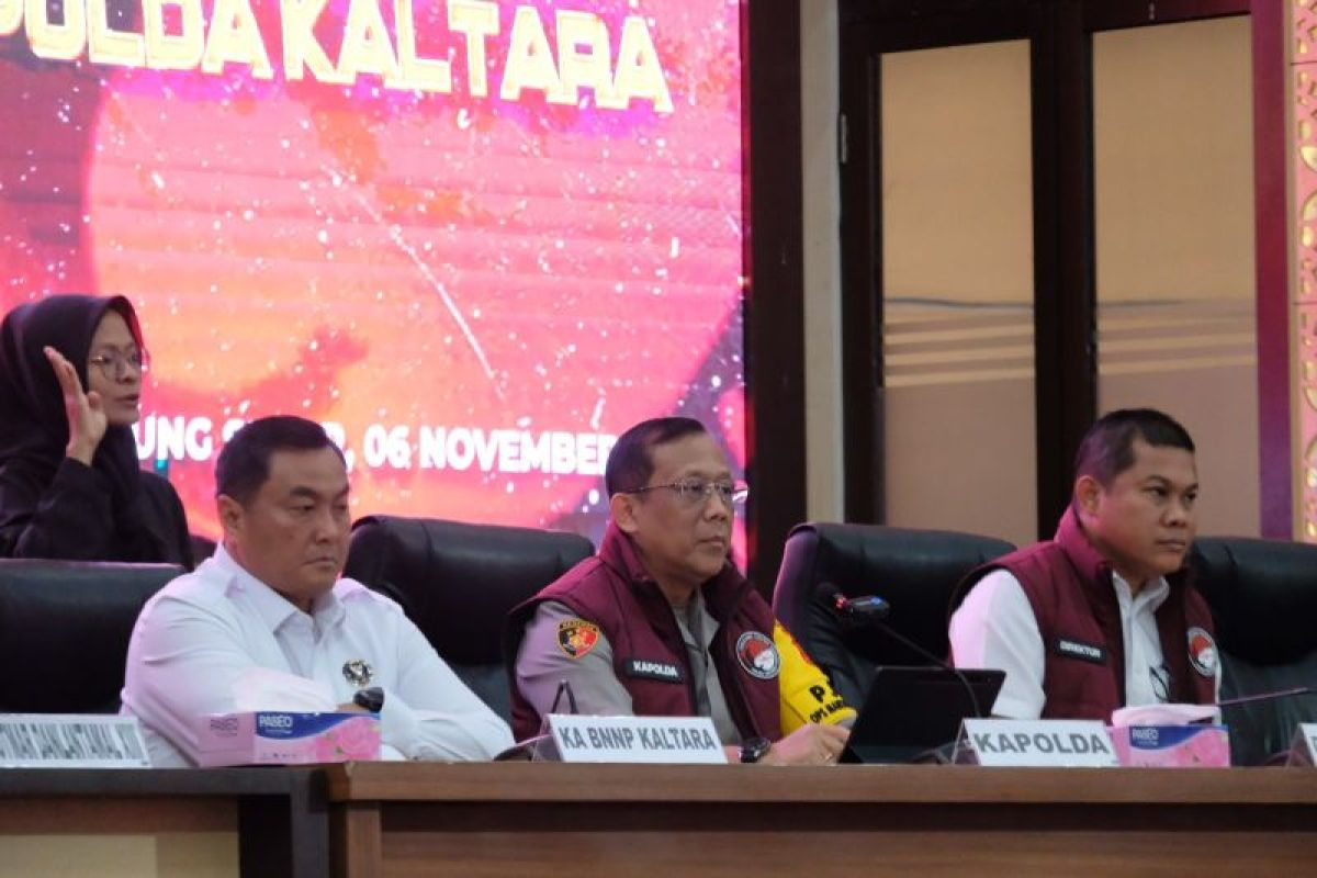 Konferensi Pers Polda Kaltara pada Pengungkapan Jaringan Narkoba