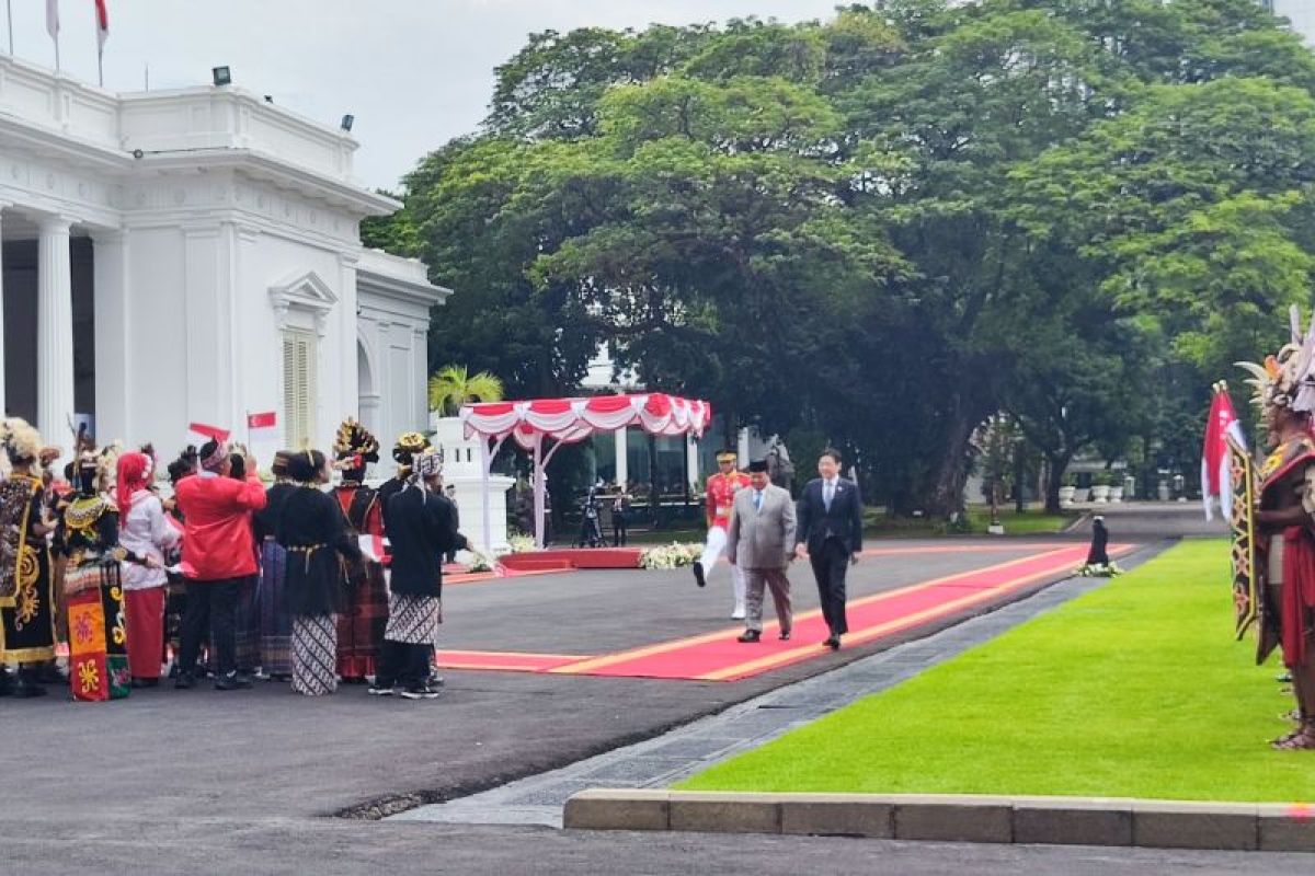 Presiden RI terima kunjungan kenegaraan PM Singapura di Istana Merdeka