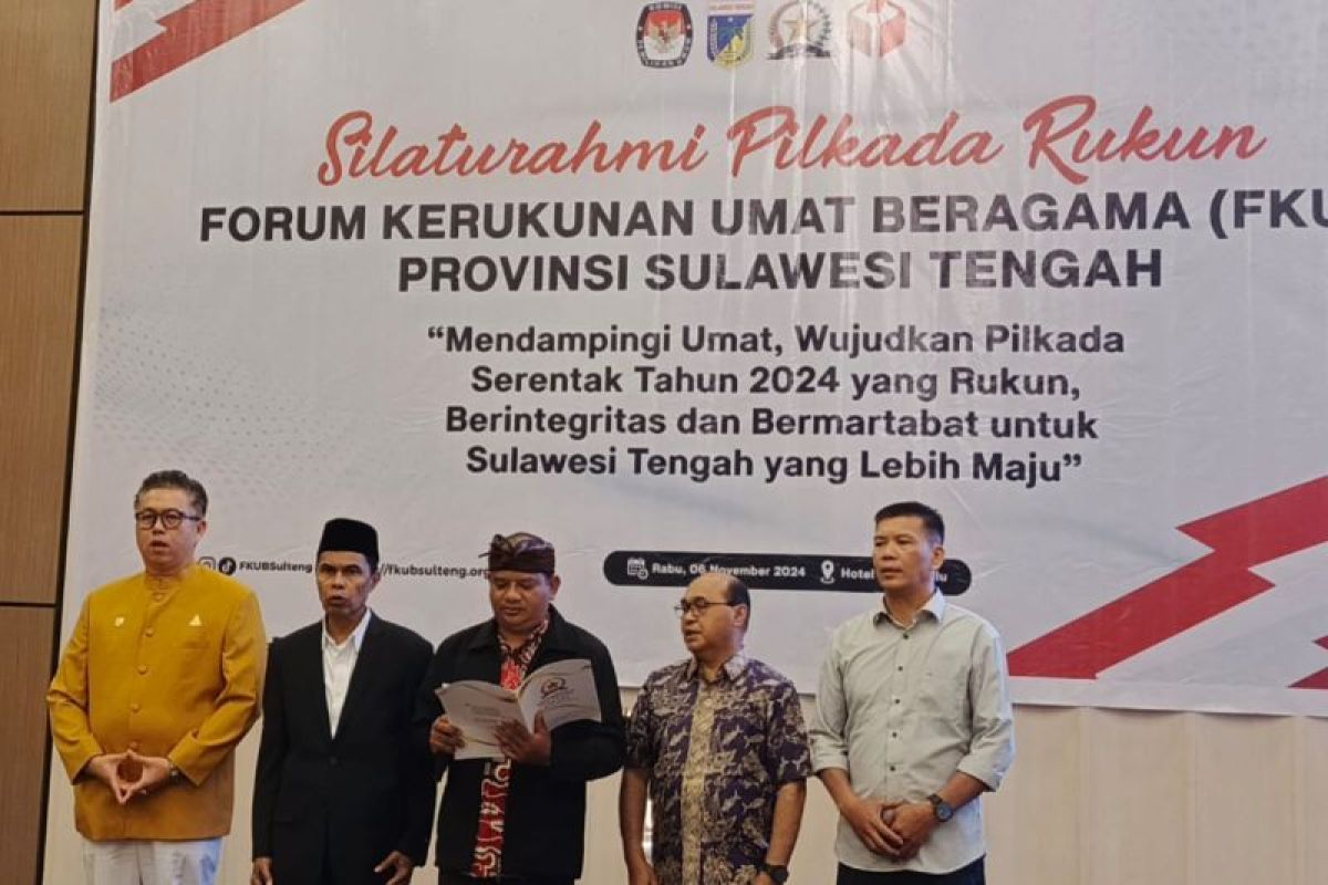 Tokoh lintas agama sepakat wujudkan Pilkada yang rukun di Provinsi Sulteng