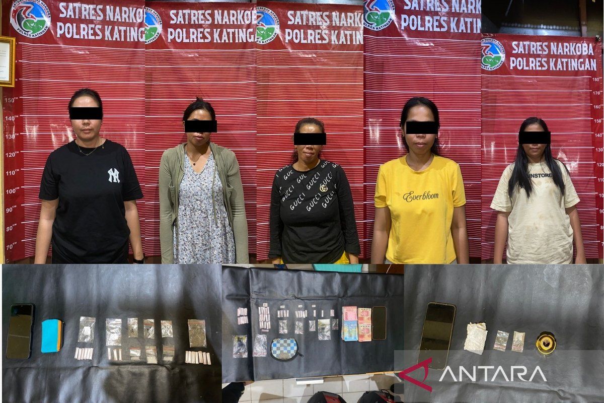 Polisi amankan lima IRT terlibat jaringan peredaran narkoba di Katingan