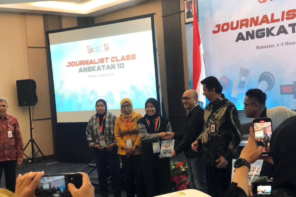 Pewarta ANTARA raih peserta terbaik ketiga pada Journalist Class OJK