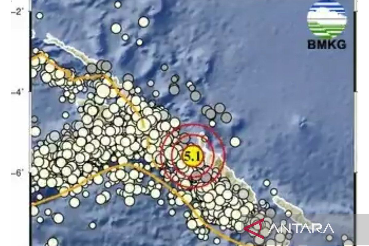 BMKG: Kabupaten Keerom terjadi gempa magnitudo 5,1