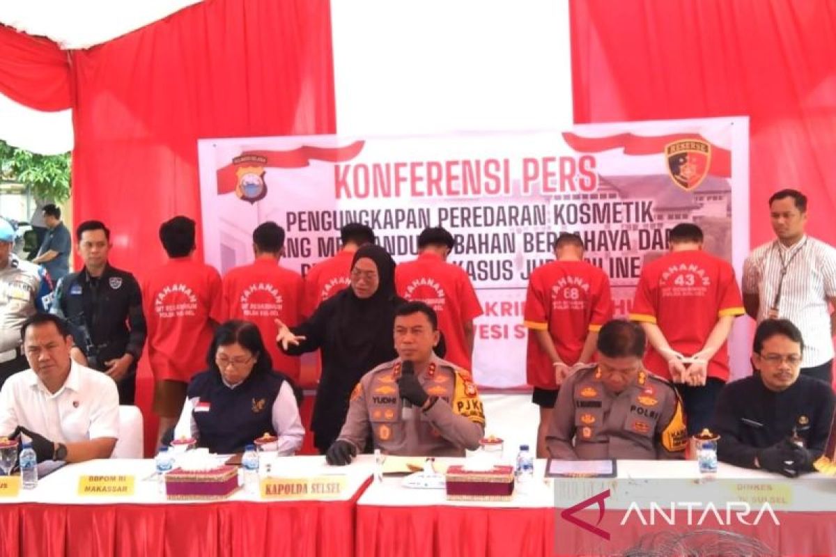 Polda Sulsel menetapkan enam tersangka promosi judi online