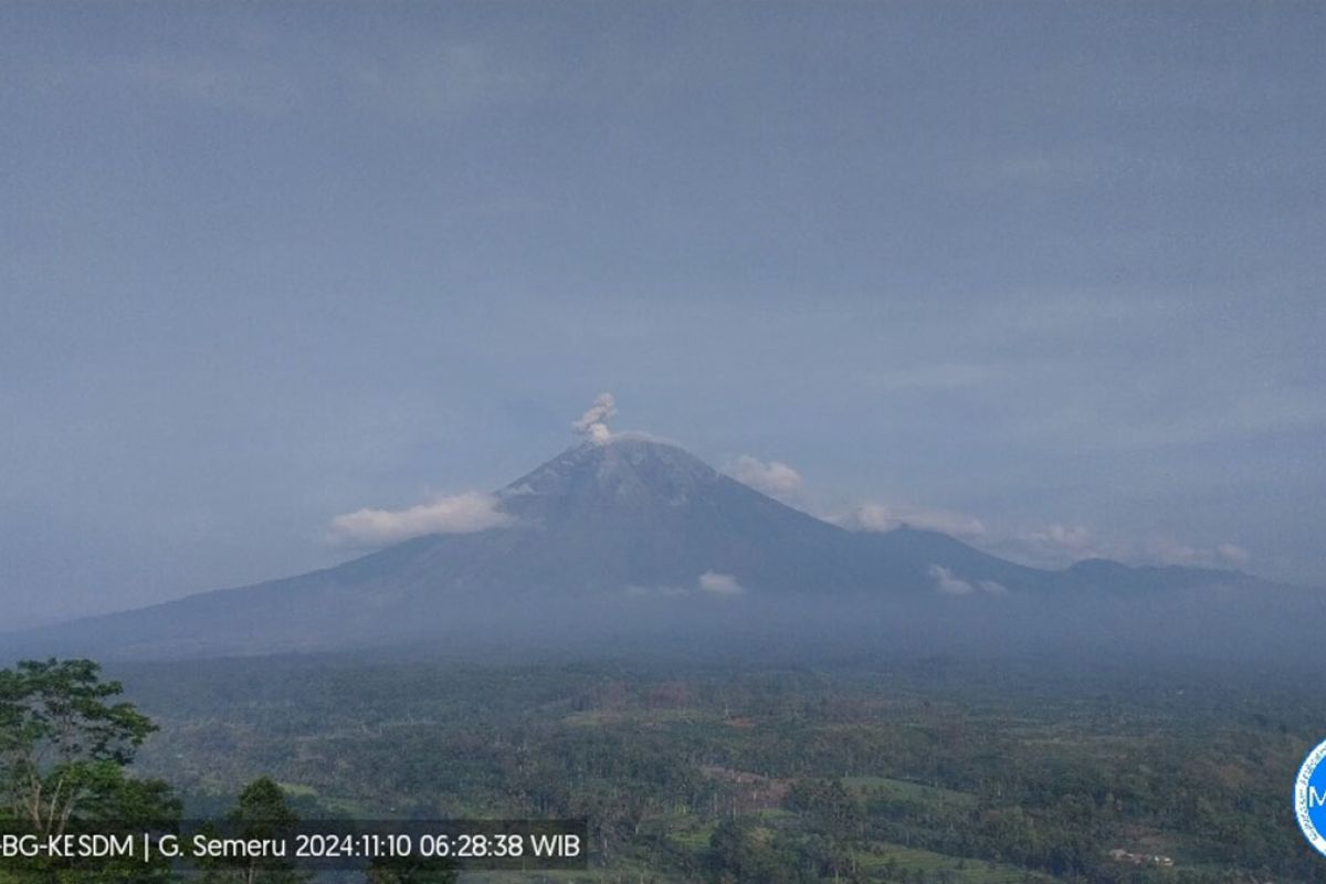 Gunung Semeru delapan kali erupsi disertai letusan