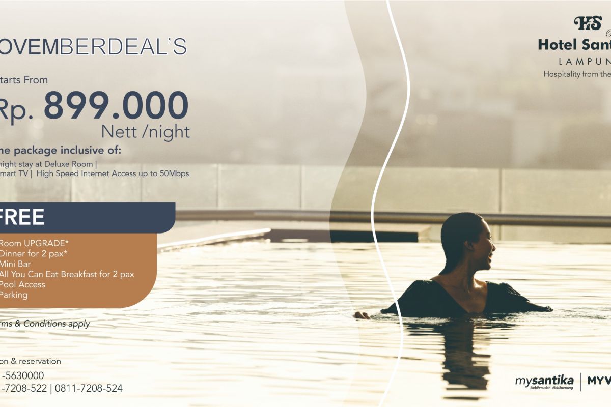 Hotel Santika Premiere sajikan promo "Novemberdeal's"