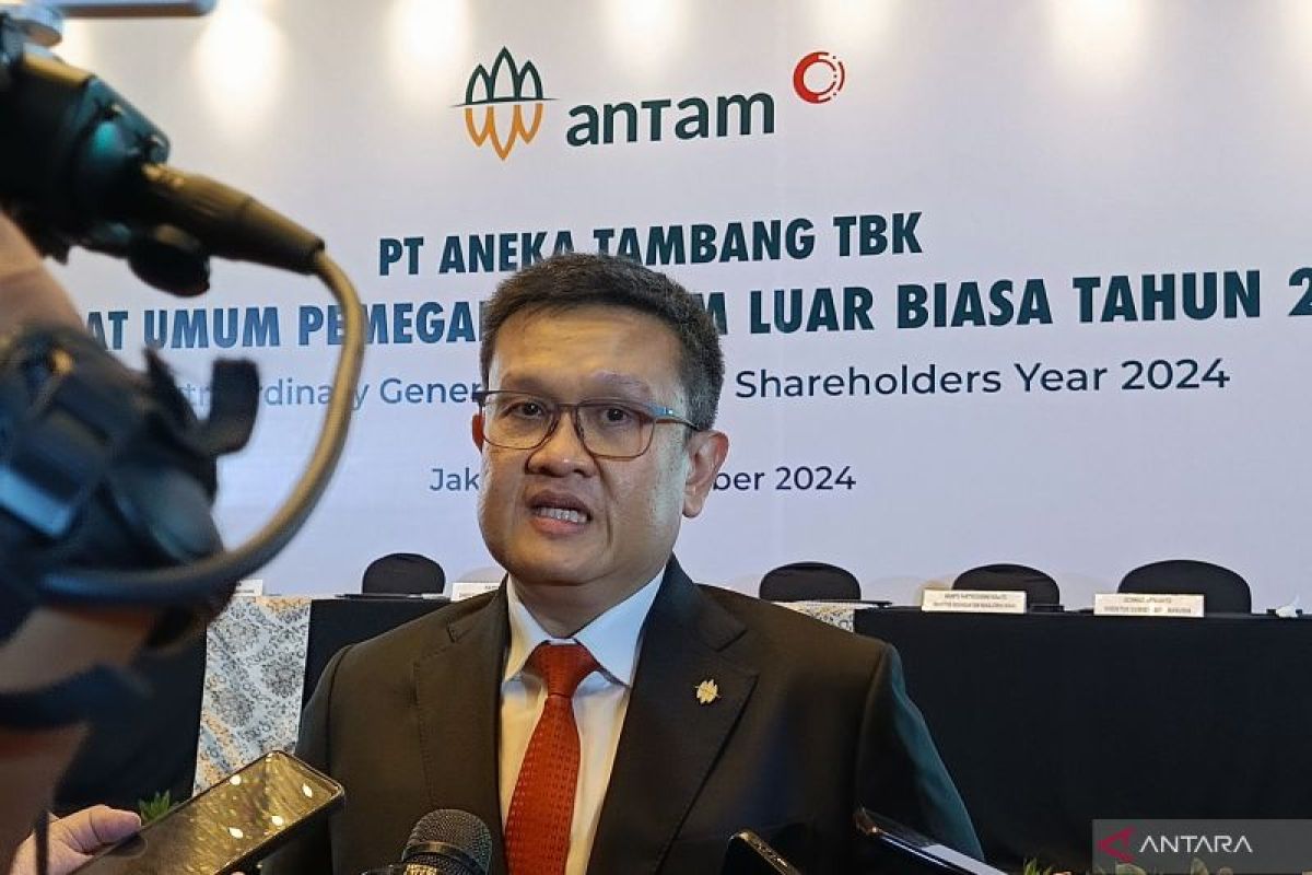 PT Antam catat laba bersih Rp2,23 triliun hingga triwulan III 2024 per saham Rp91,6