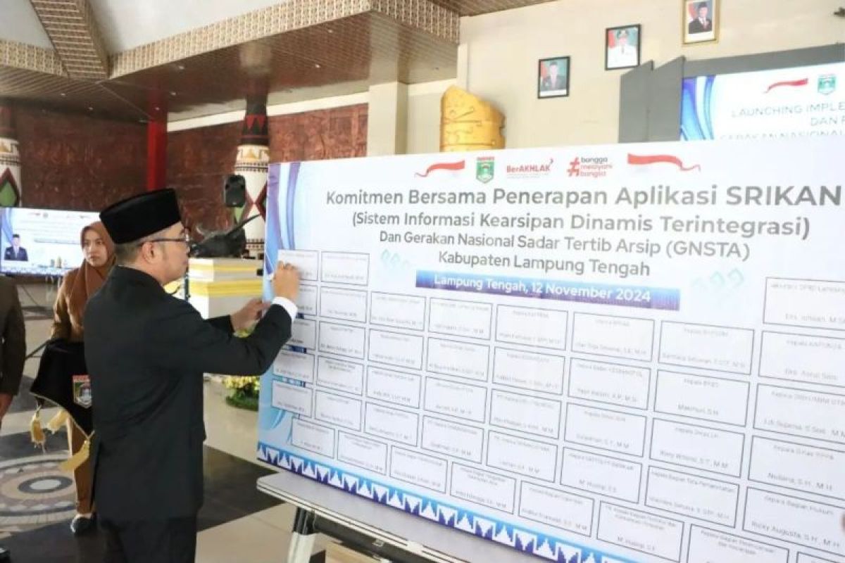 Pj Bupati Lampung Tengah hadiri launching aplikasi "SRIKANDI"