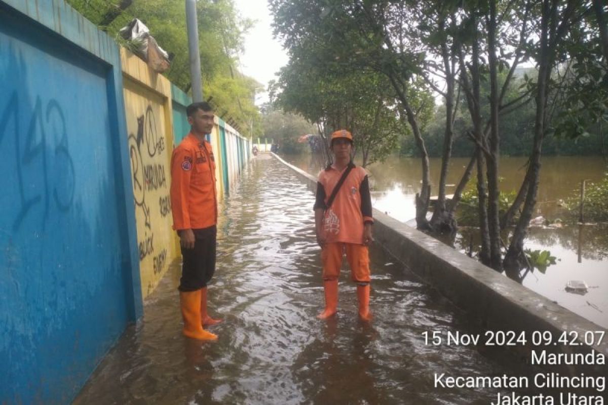 Sejumlah lokasi di Marunda terdampak rob