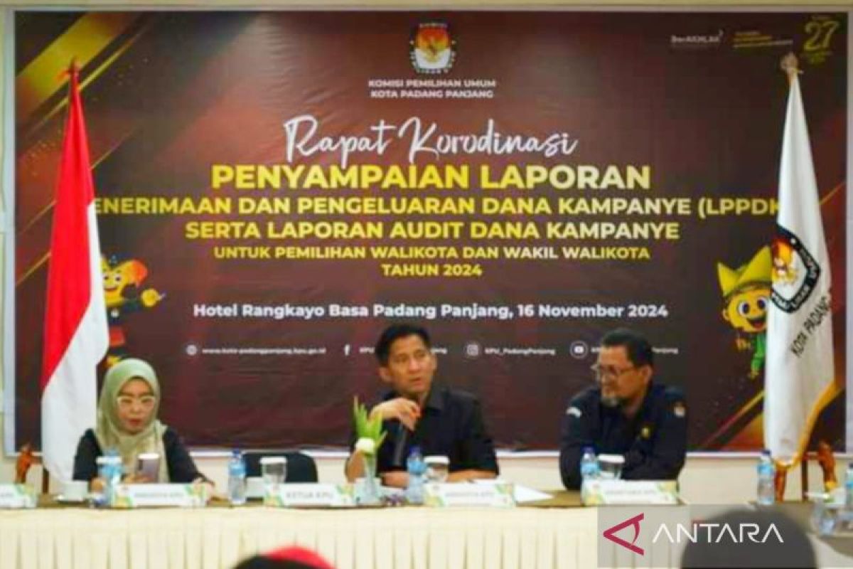 KPU Padang Panjang ingatkan paslon segera laporkan dana kampanye