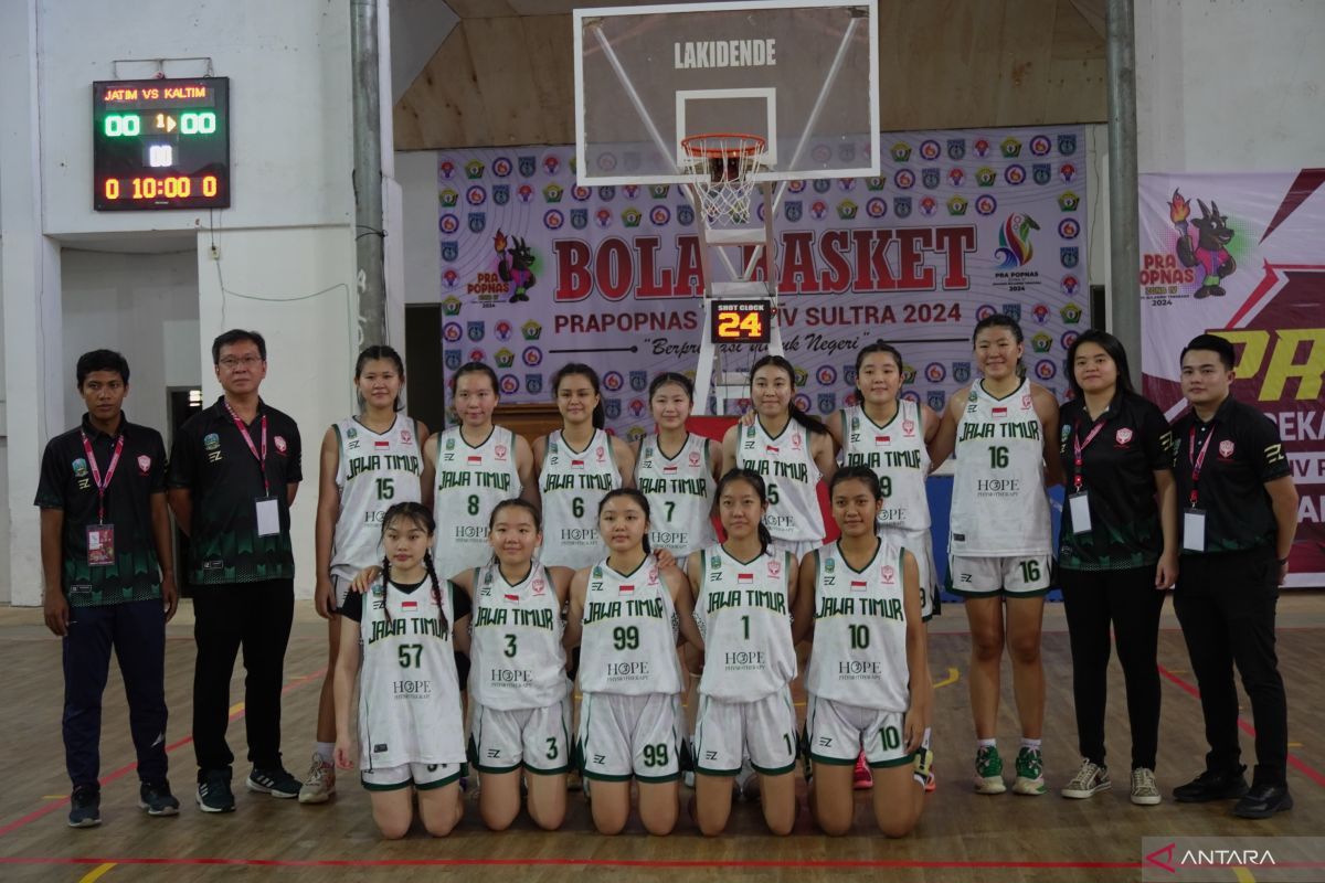 Pra Popnas: Tim basket putri Jatim menang atas tim Kaltim 100-28