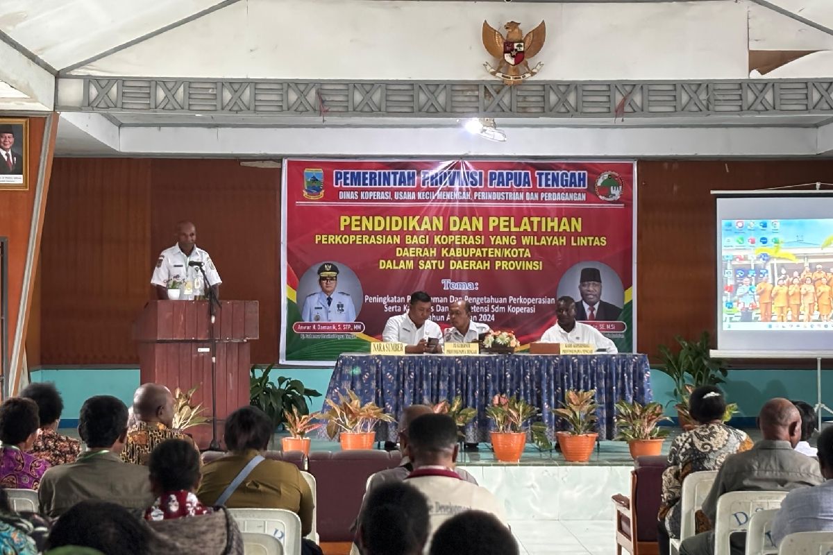 Pemprov Papua Tengah gelar pelatihan perkoperasian kabupaten