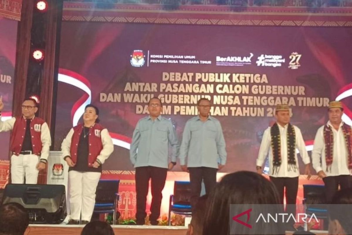 KPU NTT : Tiga pasangan calon gubernur manfaatkan momen debat terakhir