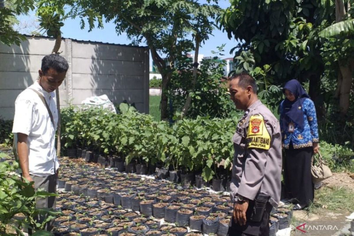 Polisi di Mataram manfaatkan lahan kosong untuk tanam sayur